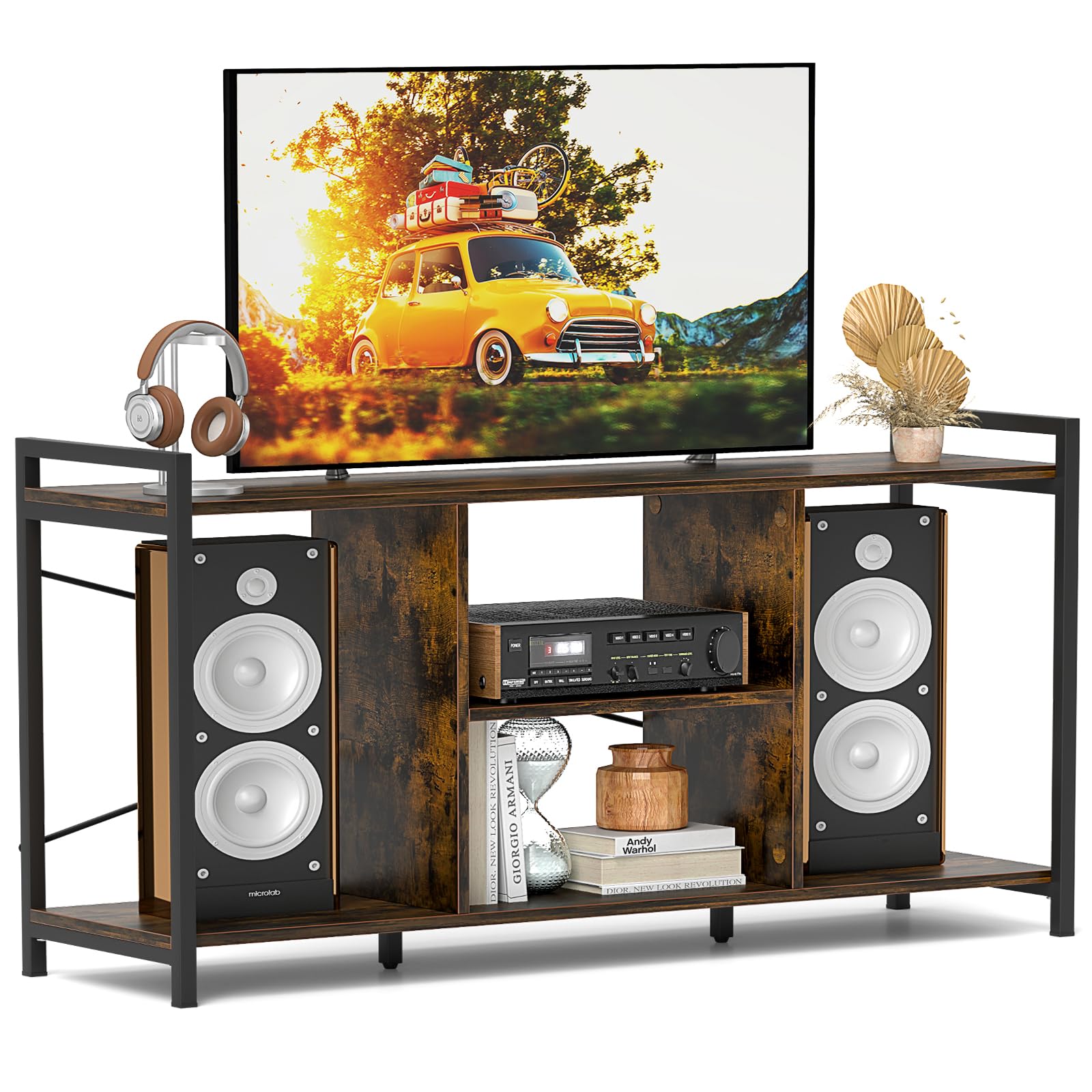 Meuble TV Tangkula pour téléviseurs 55"